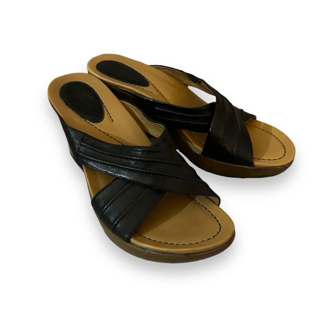 Dansko leather wedge sandals
